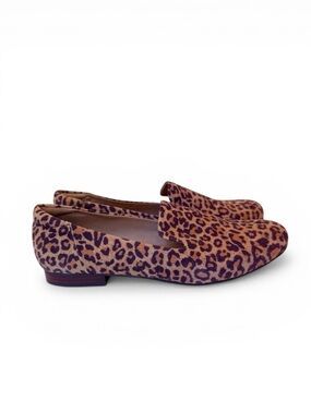 Adam Tucker Me Too Perforated Leather Leopard Print Cushioned Slip On Size 11